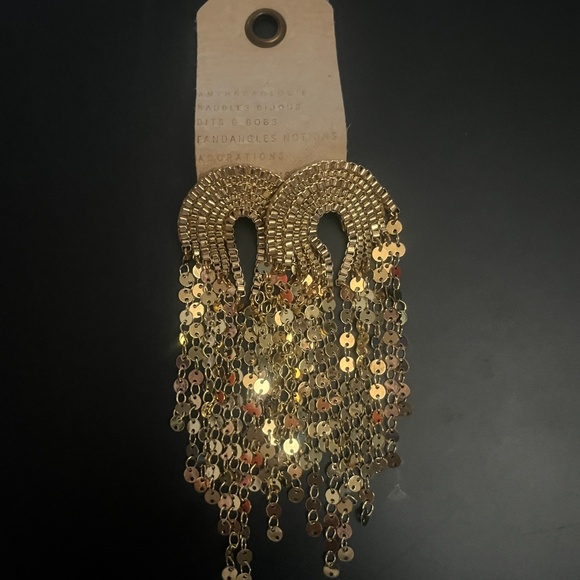 Anthropologie Gold Earrings - Picture 3 of 3